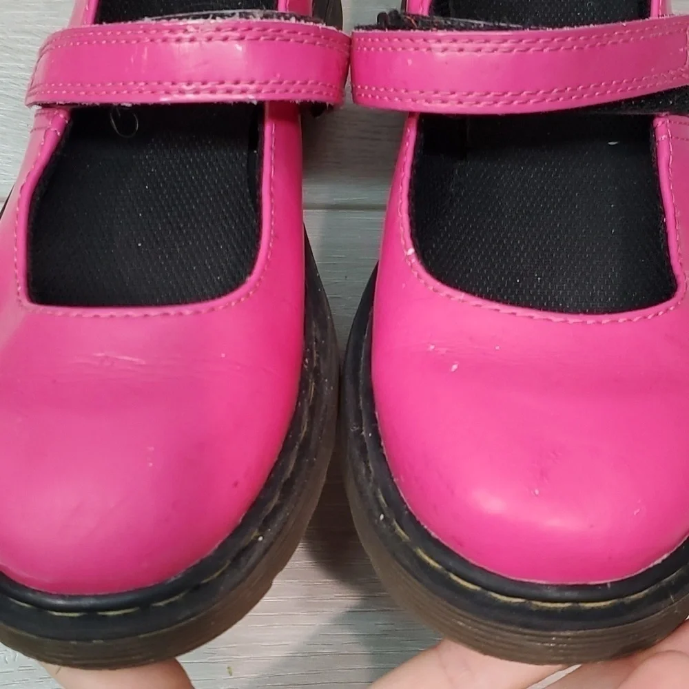 Dr.Martens Kids Girls Pink Tractor Platform Chunky Clogs Loafer shoes sz 2